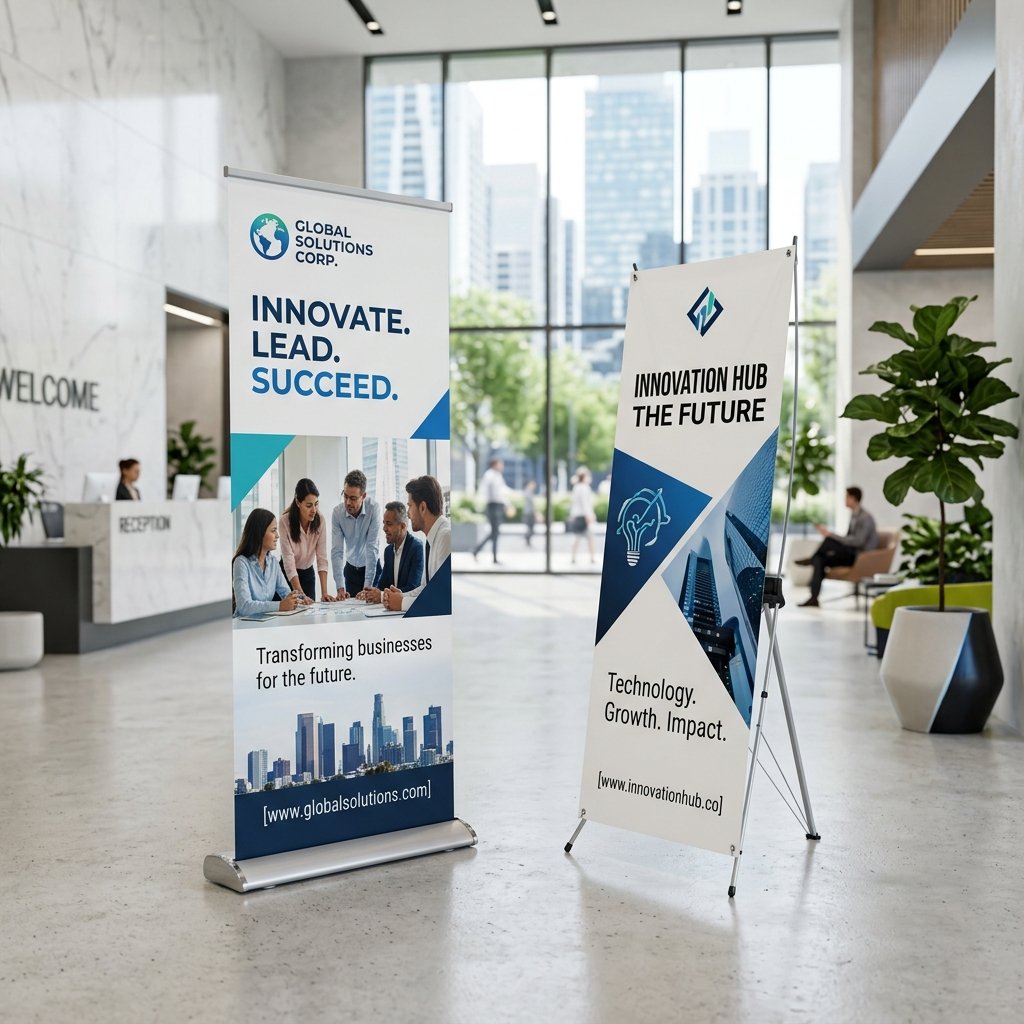 Roll-up standee banner